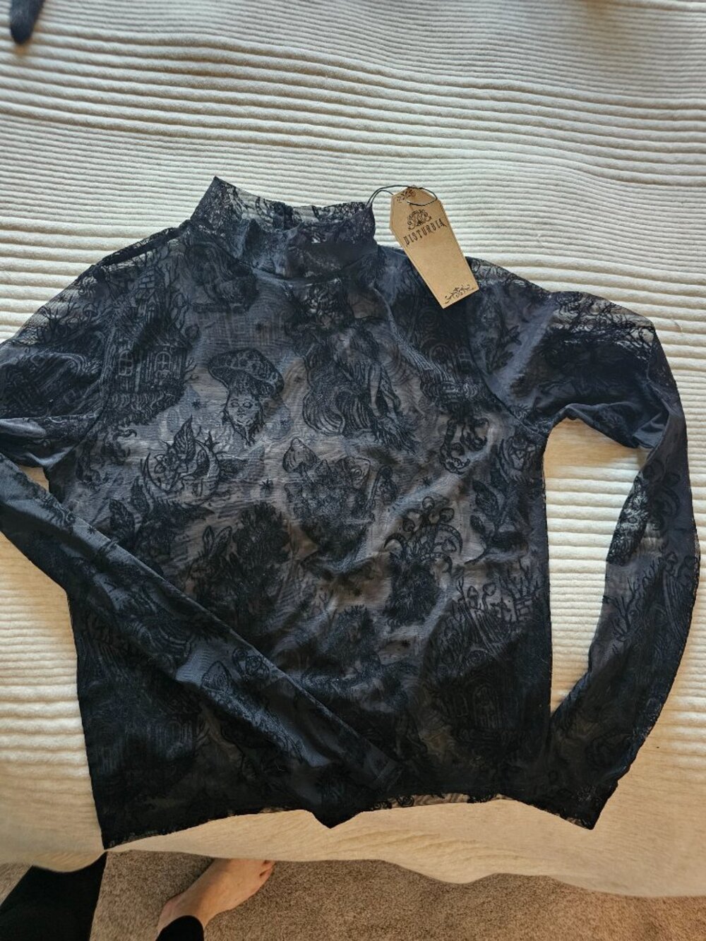 Hexborn Baba Yaga Flocked Long Sleeve Top - Picture 2 of 4